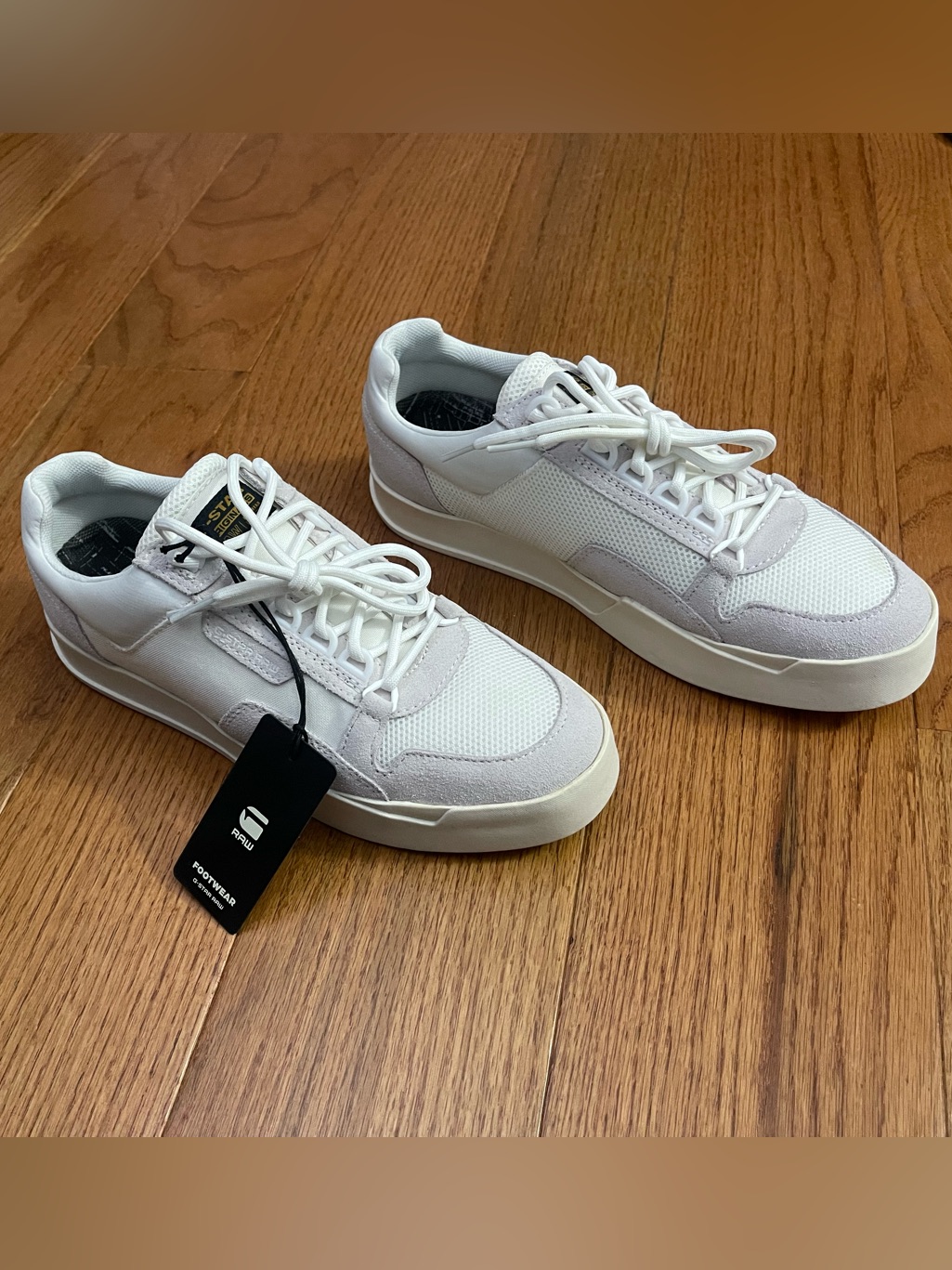 G-Star Men’s White And Light Gray Low-Top Sneakers